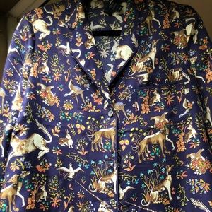 Collection Drake’s for J Crew silk top